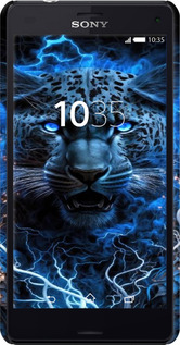 3D пластиковый глянцевый чехол Ледяной леопард для Sony Xperia Z3 Compact D5803 - 6460c-277 изображение 