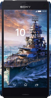 3D пластиковый глянцевый чехол Военный корабль, world of tanks, wargaming для Sony Xperia Z3 Compact D5803 - 6461c-277 изображение 