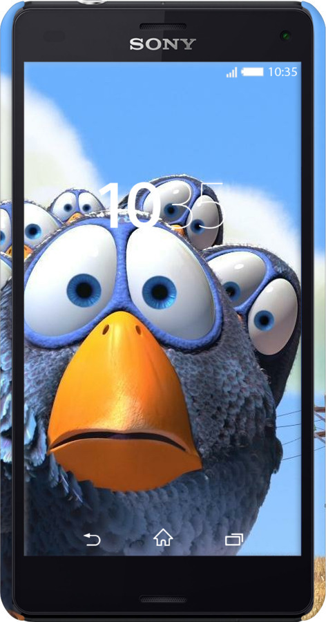 3D пластиковий глянцевий чехол Angry Birds для Sony Xperia Z3 Compact D5803 - 6008c-277 изображение 