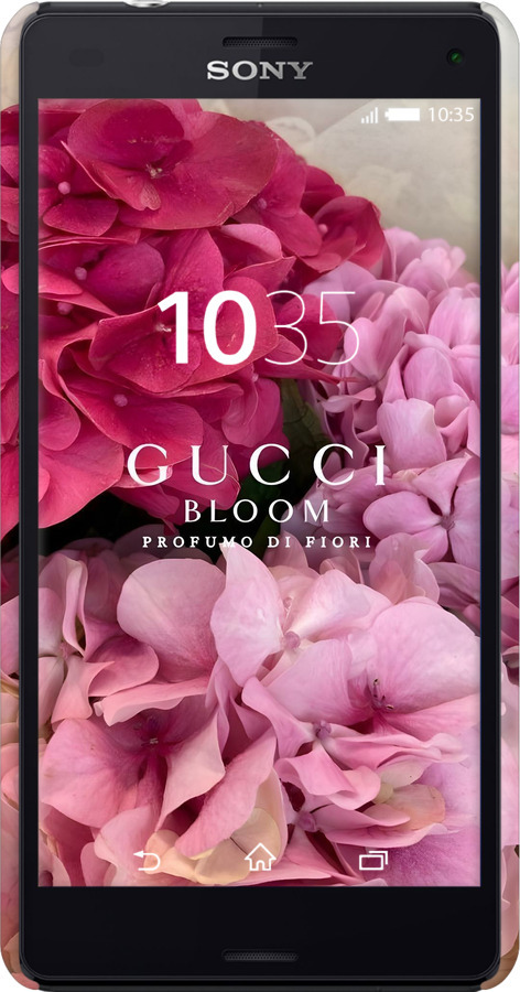 3D пластиковий глянцевий чехол Гучи для Sony Xperia Z3 Compact D5803 - 6341c-277 изображение 