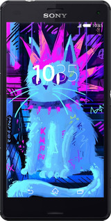 Силіконовий чехол Кіт панк для Sony Xperia Z3 Compact D5803 - 6311u-277 изображение 