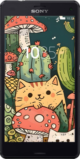 Силіконовий чехол Коти гриби для Sony Xperia Z3 Compact D5803 - 6321u-277 изображение 