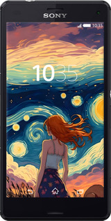 Силиконовый чехол Девушка Арт для Sony Xperia Z3 Compact D5803 - 6325u-277 изображение 
