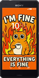 Силиконовый чехол Funny Cat для Sony Xperia Z3 Compact D5803 - 6786u-277 изображение 