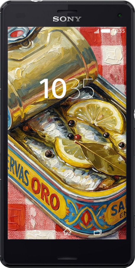 Силиконовый чехол Vintage Sardine Tin Phone для Sony Xperia Z3 Compact D5803 - 6772u-277 изображение 