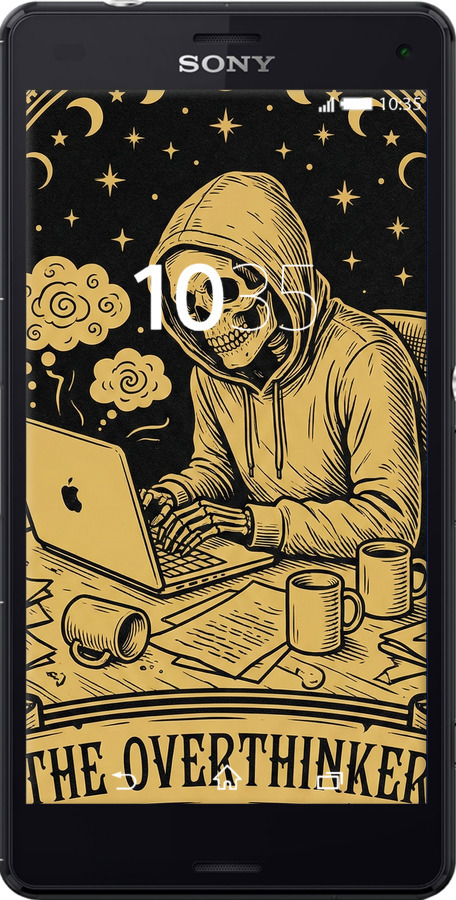 Силіконовий чехол The Overthinker для Sony Xperia Z3 Compact D5803 - 6774u-277 изображение 