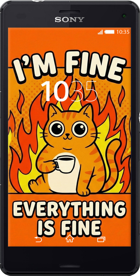 Силиконовый чехол Funny Cat для Sony Xperia Z3 Compact D5803 - 6786u-277 изображение 