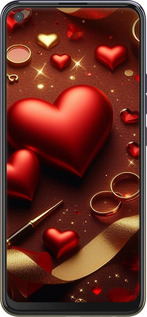 Силіконовий чехол Сердечки v3 для Tecno Camon 12 Air CC6 - 5833u-2389 изображение 