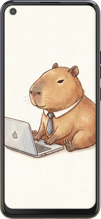 Силиконовый чехол Funny Capybara CEO Working для Tecno Camon 12 Air CC6 - 6777u-2389 изображение 