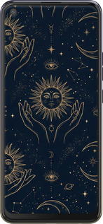 Силиконовый чехол Celestial Harmony: Sun & Moon Gold Mystic Pattern для Tecno Camon 12 Air CC6 - 6778u-2389 изображение 