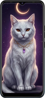 Силіконовий чехол Mystic White Cat Gothic Dark Purple Gold для Tecno Camon 12 CC7 - 6805u-2432 изображение 