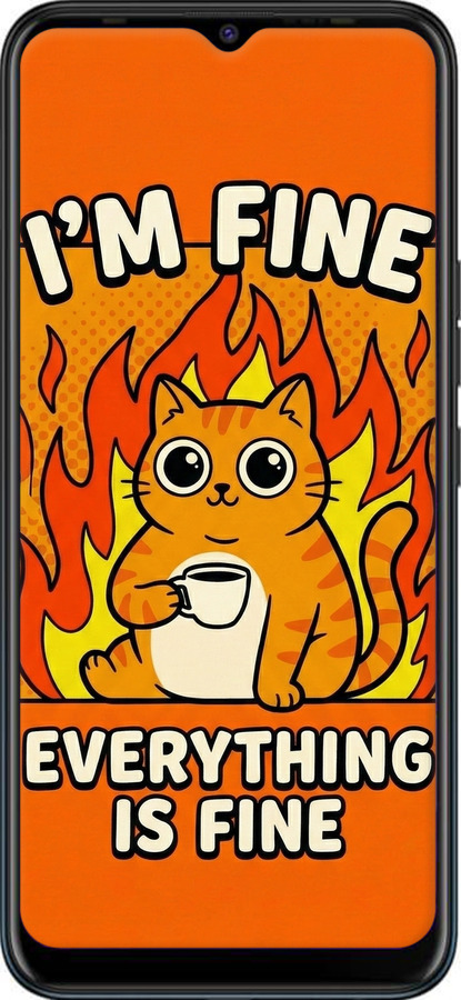 Силиконовый чехол Funny Cat для Tecno Camon 12 CC7 - 6786u-2432 изображение 