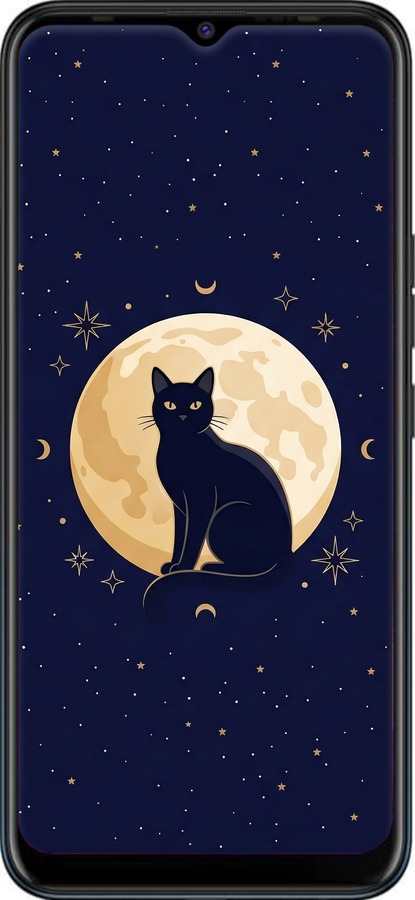 Силиконовый чехол Cute Cat Celestial/Witchy для Tecno Camon 12 CC7 - 6787u-2432 изображение 