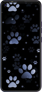 TPU чехол С синими отпечатками лап для Tecno Spark 5 Pro KD7 - 6441b-2445 изображение 