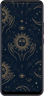 TPU чехол Celestial Harmony: Sun & Moon Gold Mystic Pattern для Tecno Camon 15 - 6778b-2405 изображение 