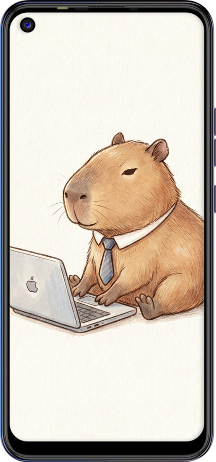 TPU чехол Funny Capybara CEO Working для Tecno Camon 15 - 6777b-2405 изображение 