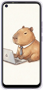 Силикон с усиленными углами чехол Funny Capybara CEO Working для Tecno Spark 5 Pro KD7 - 6777sp-2445 изображение 
