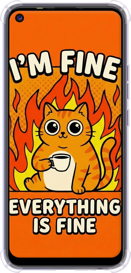 Силикон с усиленными углами чехол Funny Cat для Tecno Spark 5 Pro KD7 - 6786sp-2445 изображение 