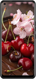 Силиконовый чехол Вишня в шоколаде для Tecno Camon 16 SE CE7j - 6698u-2398 изображение 