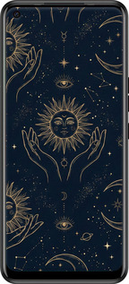 Силіконовий чехол Celestial Harmony: Sun & Moon Gold Mystic Pattern для Tecno Camon 16 SE CE7j - 6778u-2398 изображение 