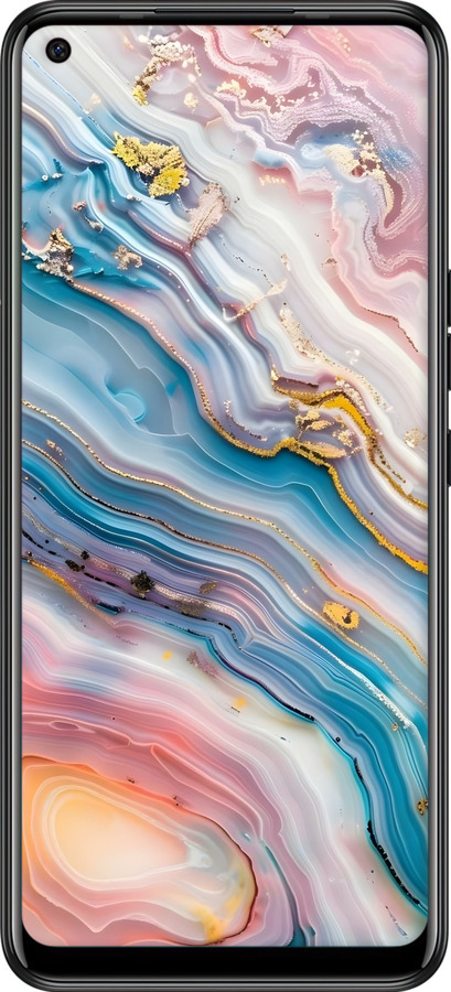 Силиконовый чехол Мрамор красивый для Tecno Camon 16 SE CE7j - 6376u-2398 изображение 