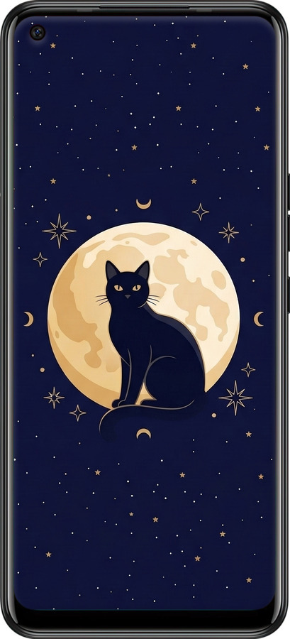 Силіконовий чехол Cute Cat Celestial/Witchy для Tecno Camon 16 SE CE7j - 6787u-2398 изображение 