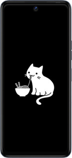 TPU чехол Милий кіт на чорному фоні для Tecno Camon 18p CH7n - 6528b-2525 изображение 