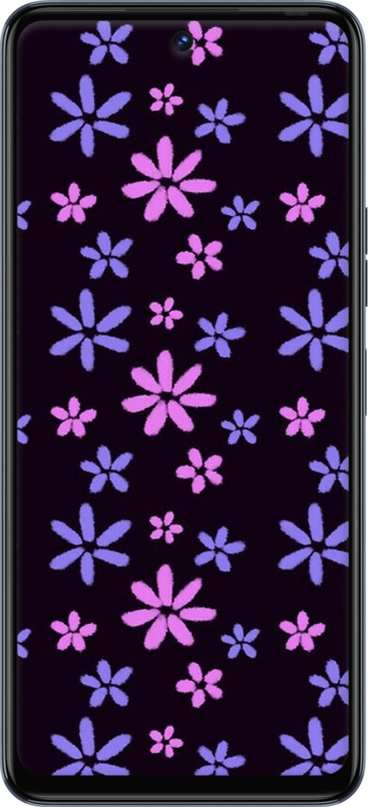 TPU чехол з квітами для Tecno Camon 18p CH7n - 6258b-2525 изображение 