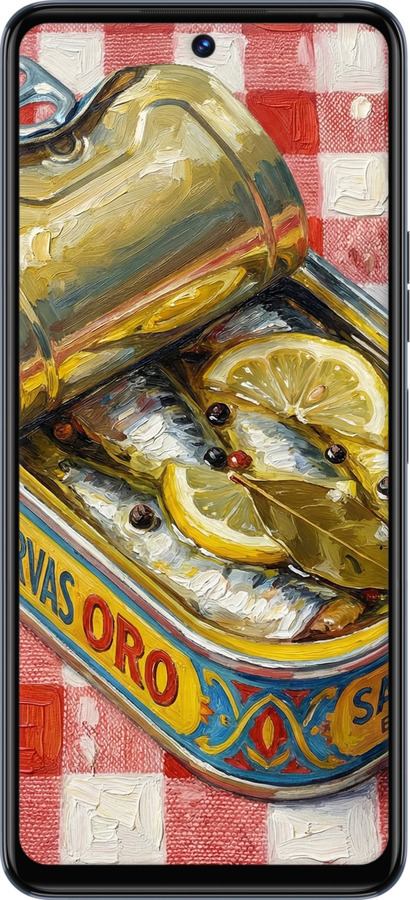 Силиконовый чехол Vintage Sardine Tin Phone для Tecno Camon 18 CH6n - 6772u-2524 изображение 