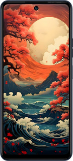 Силиконовый чехол Природа японии для Tecno Camon 19 Neo CH6i - 6327u-2753 изображение 