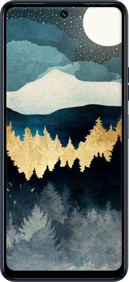 Силиконовый чехол Ночной пейзаж с лесом и горами для Tecno Camon 19 Neo CH6i - 6493u-2753 изображение 