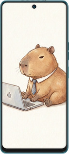 Силиконовый чехол Funny Capybara CEO Working для Tecno Camon 19 Pro (CI8n) - 6777u-2766 изображение 