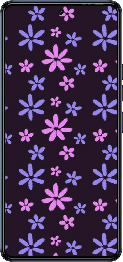 Силиконовый чехол с  цветами для Tecno Camon 20 Pro - 6258u-3100 изображение 