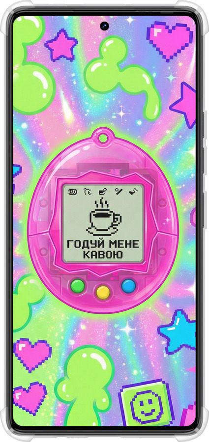 Силикон с усиленными углами чехол Y2K Aesthetic Retro Pet: Годуй мене кавою для Tecno Camon 30 4g - 6784sp-3712 изображение 