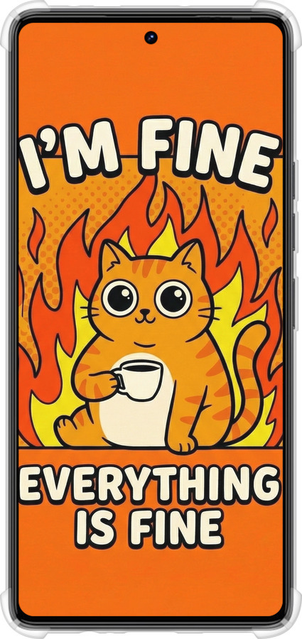 Силикон с усиленными углами чехол Funny Cat для Tecno Camon 30 4g - 6786sp-3712 изображение 