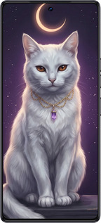 Силиконовый чехол Mystic White Cat Gothic Dark Purple Gold для Tecno Camon 30 pro 5G - 6805u-3713 изображение 