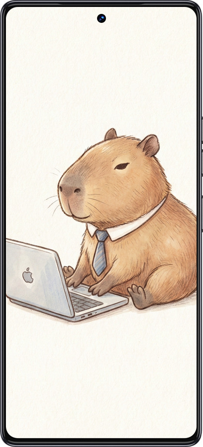 Силиконовый чехол Funny Capybara CEO Working для Tecno Camon 30 pro 5G - 6777u-3713 изображение 