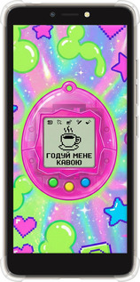 Силикон с усиленными углами чехол Y2K Aesthetic Retro Pet: Годуй мене кавою для Tecno Pop 2F B1F - 6784sp-2391 изображение 