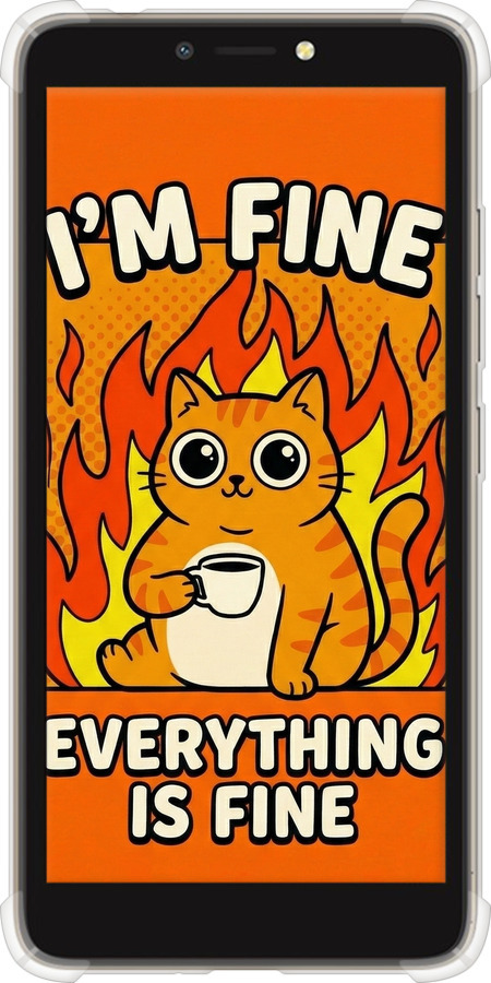 Силикон с усиленными углами чехол Funny Cat для Tecno Pop 2F B1F - 6786sp-2391 изображение 