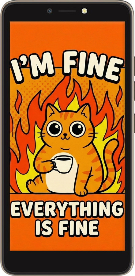 Силиконовый чехол Funny Cat для Tecno Pop 2F B1F - 6786u-2391 изображение 