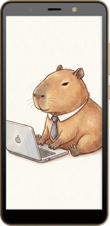 Силіконовий чехол Funny Capybara CEO Working для Tecno Pop 3 BB2 - 6777u-2443 изображение 