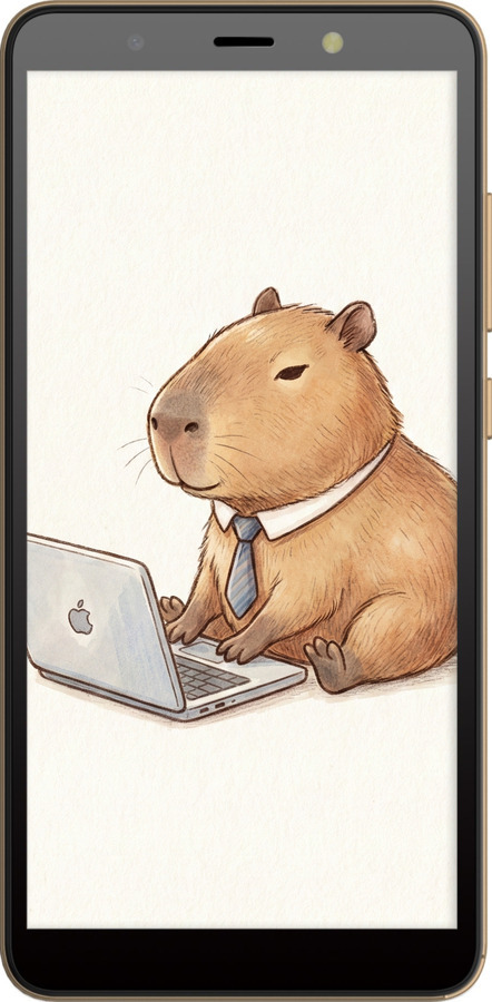 Силіконовий чехол Funny Capybara CEO Working для Tecno Pop 3 BB2 - 6777u-2443 изображение 