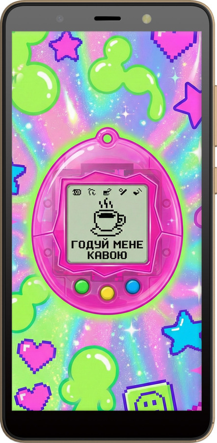 Силіконовий чехол Y2K Aesthetic Retro Pet: Годуй мене кавою для Tecno Pop 3 BB2 - 6784u-2443 изображение 