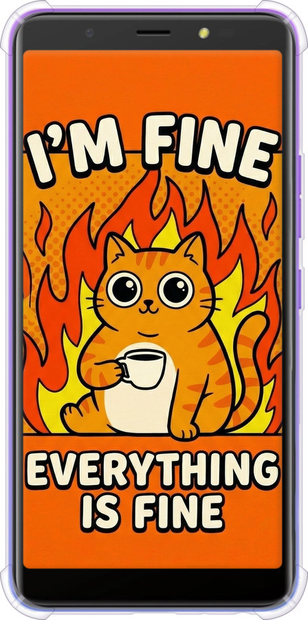 Силикон с усиленными углами чехол Funny Cat для Tecno Pop 4 BC2c - 6786sp-2427 изображение 