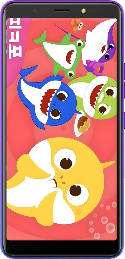 Силиконовый чехол Бейби Шаркс для Tecno Pop 4 BC2c - 6305u-2427 изображение 