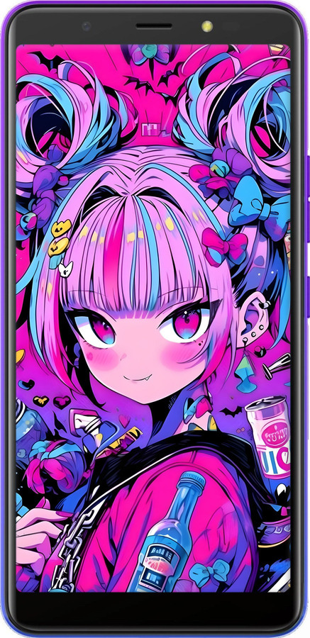 Силиконовый чехол Аниме милаха для Tecno Pop 4 BC2c - 6314u-2427 изображение 
