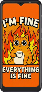 Силиконовый чехол Funny Cat для Tecno Pop 4 Pro BC3 - 6786u-2444 изображение 