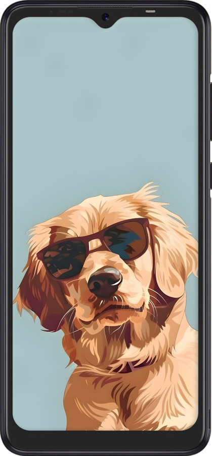 Силиконовый чехол Пес в очках для Tecno Pop 4 Pro BC3 - 6381u-2444 изображение 