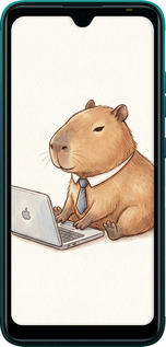 TPU чехол Funny Capybara CEO Working для Tecno Pop 5 BD2p - 6777b-2412 изображение 