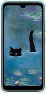 Силикон с усиленными углами чехол С изображением кота и водяной лилии Monet для Tecno Pop 5 BD2p - 6519sp-2412 изображение 